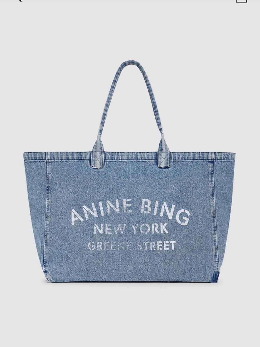 NWT Anine Bing Leo Denim Tote